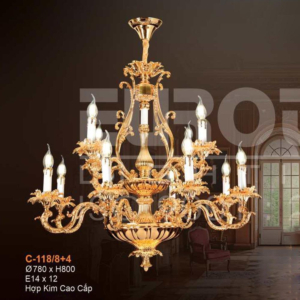 Đèn chùm cổ điển C-118/8+4