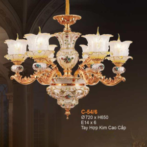 Đèn chùm cổ điển tay hợp kim cao cấp C-54/6