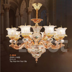 Đèn chùm cổ điển tay hợp kim cao cấp C-55/8