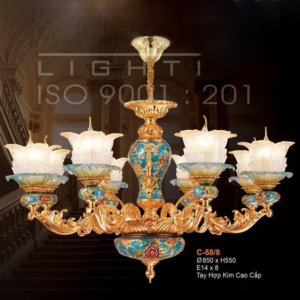 Đèn chùm cổ điển tay hợp kim cao cấp C-58/8