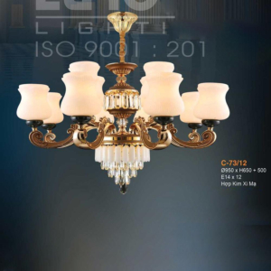 Đèn chùm cổ điển hợp kim xi mạ C-73/12