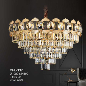 Đèn chùm thẻ pha lê K9 CFL-137