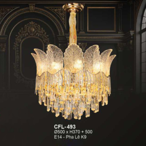 Đèn chùm thẻ pha lê K9 CFL-493