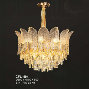 Đèn chùm thẻ pha lê K9 CFL-494