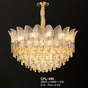 Đèn chùm thẻ pha lê K9 CFL-495