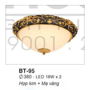 Đèn ốp trần cổ điển mạ vàng BT-95