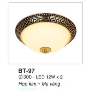 Đèn ốp trần cổ điển mạ vàng BT-97