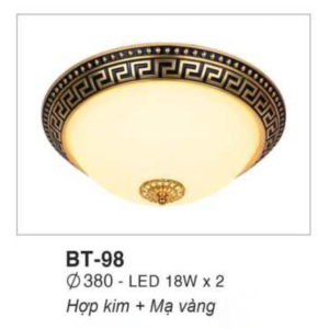 Đèn ốp trần cổ điển mạ vàng BT-98