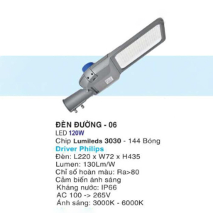 Đèn đường siêu sáng cảm biến ánh sáng DD-06-ASV