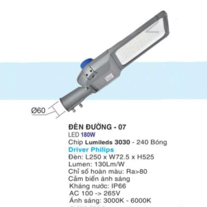Đèn đường siêu sáng cảm biến ánh sáng DD-07-ASV