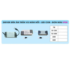 Nguồn driver âm trần và mâm nổi DRD-7 Led COB DRCOB-30
