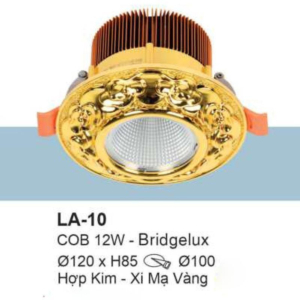 Đèn âm trần cổ điển xi mạ vàng LA-10