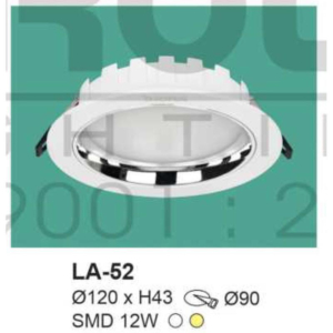 Đèn âm trần ánh sáng trắng LA-52-AST