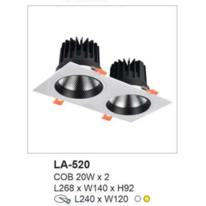 Đèn âm trần ánh sáng trắng LA-520-AST