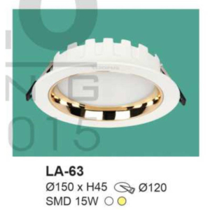 Đèn âm trần ánh sáng vàng LA-63-ASV