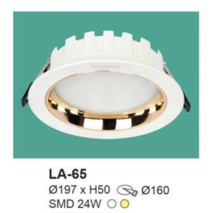 Đèn âm trần ánh sáng vàng LA-65-ASV