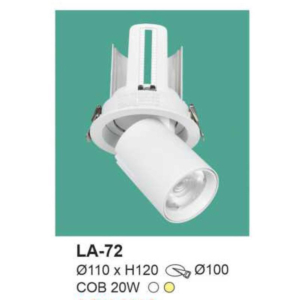 Đèn âm trần ánh sáng trắng LA-72-AST