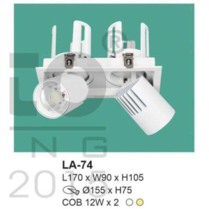 Đèn âm trần ánh sáng trắng LA-74-AST