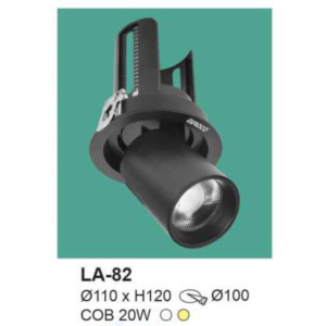 Đèn âm trần ánh sáng trắng LA-82-AST