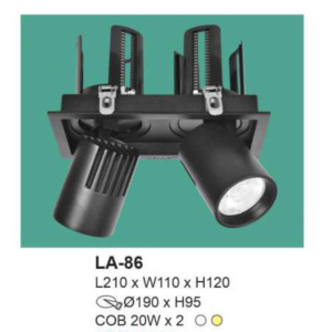 Đèn âm trần ánh sáng trắng LA-86-AST