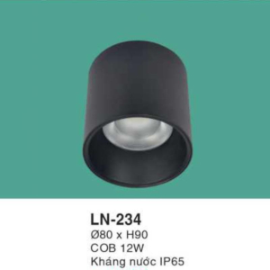 Đèn lon nổi ốp trần kháng nước ánh sáng trắng LN-234-AST