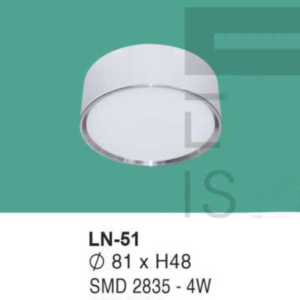 Đèn lon nổi ốp trần ánh sáng vàng LN-51-ASV