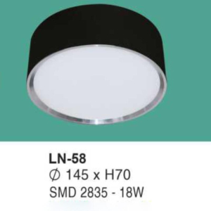 Đèn lon nổi ốp trần ánh sáng trắng LN-58-AST