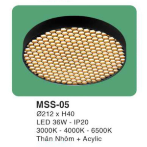 Đèn ốp trần siêu sáng tổ ong chống chói MSS-05-ASTT