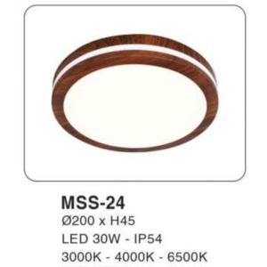 Đèn ốp trần siêu sáng kháng nước MSS-24