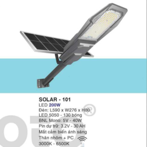 Đèn đường năng lượng mặt trời siêu sáng SOLAR-101-ASV
