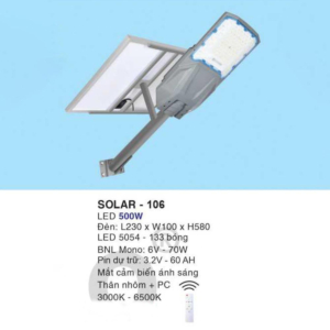Đèn đường năng lượng mặt trời siêu sáng SOLAR-106-AST