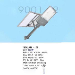Đèn đường năng lượng mặt trời siêu sáng SOLAR-108-AST