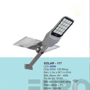 Đèn đường năng lượng mặt trời siêu sáng SOLAR-117-AST