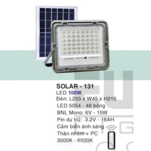 Đèn pha năng lượng mặt trời cảm biến ánh áng SOLAR-131-ASV