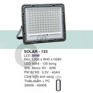 Đèn pha năng lượng mặt trời cảm biến ánh áng SOLAR-133-AST