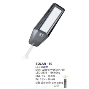 Đèn đường năng lượng mặt trời siêu sáng SOLAR-80-ASV