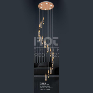 Đèn thả pha lê mặt dây chuyền T-105/18