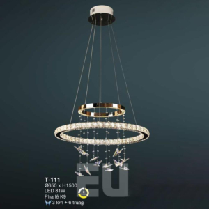 Đèn thả pha lê bướm T-111