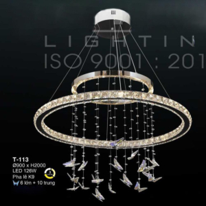 Đèn thả pha lê bướm T-113