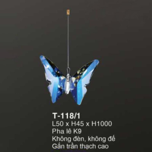 Thả đơn pha lê bướm T-118/1
