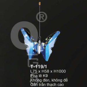 Thả đơn pha lê bướm T-119/1