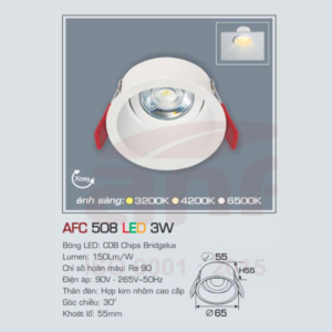 Đèn LED chiếu sáng cao cấp AFC-508-LED-3W-AST