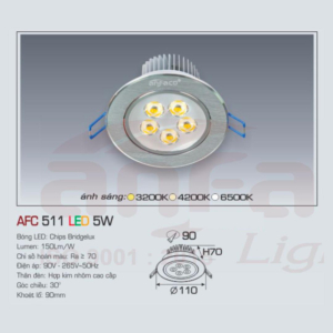 Đèn LED chiếu sáng cao cấp ánh sáng trung tính AFC-511-LED-5W-ASTT