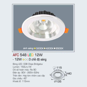 Đèn LED chiếu sáng cao cấp AFC-548-LED-12W-ASV