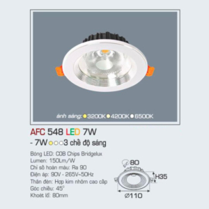Đèn LED chiếu sáng cao cấp AFC-548-LED-7W-ASV
