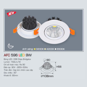 Đèn LED chiếu sáng cao cấp AFC-596-LED-9W-AST