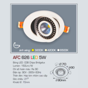Đèn LED chiếu sáng cao cấp AFC-626-LED-5W-ASV