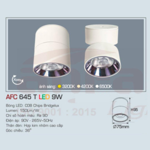 Đèn LED nổi cao cấp ánh sáng trắng AFC-645-T-LED-9W-AST