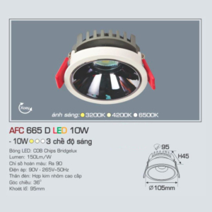 Đèn LED chiếu sáng cao cấp ánh sáng trung tính AFC-665-D-LED-10W-ASTT
