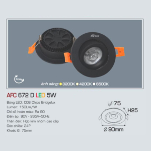 Đèn LED chiếu sáng cao cấp ánh sáng trung tính AFC-672-D-LED-5W-ASTT